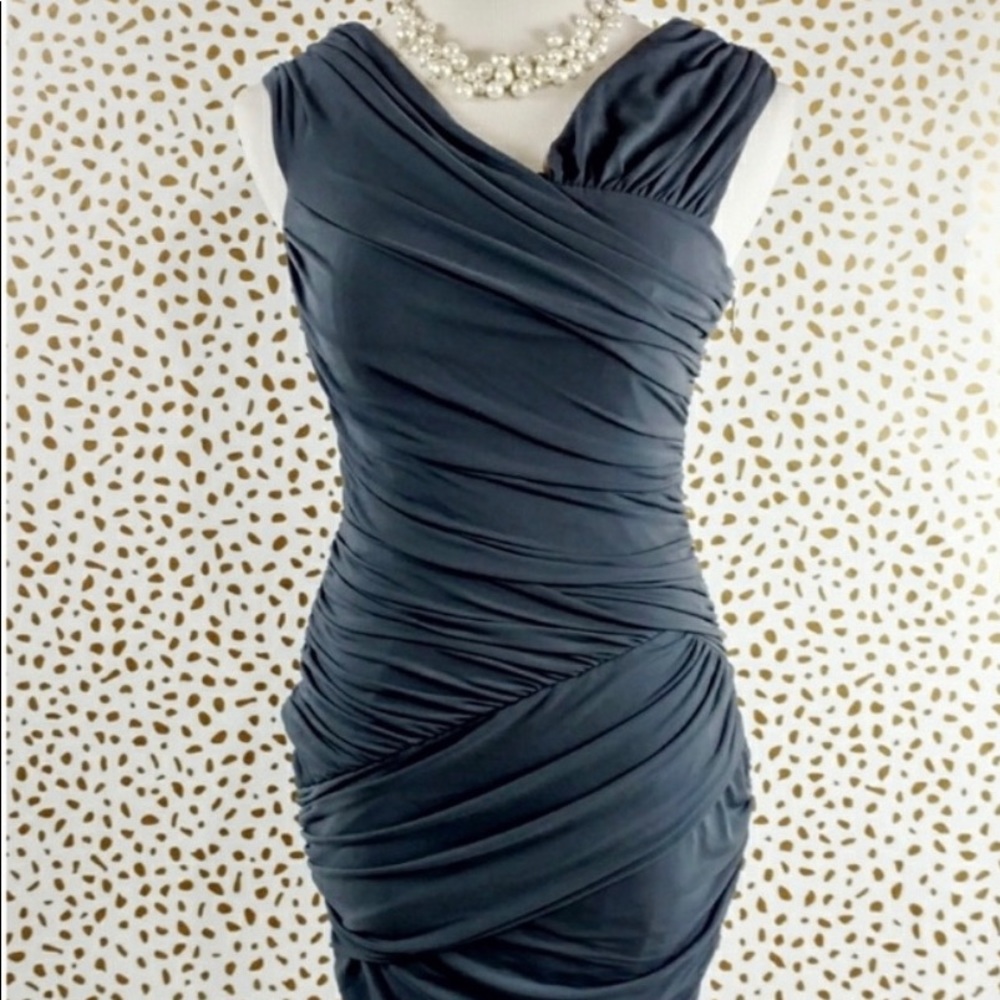 Nicole Miller Elegant Gray Dress